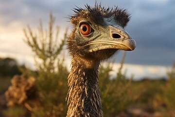 Close-Up of Ornithomimus, Natural light, Generative AI