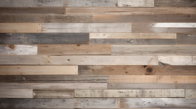 Wall of old reclaimed wood