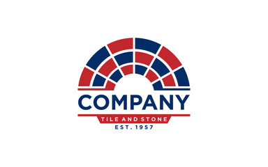 Square stone geometric symbol logo design template