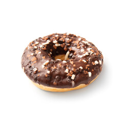 Chocolate donuts isolated on a white background
