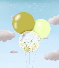 Fototapeta premium balloons in the sky