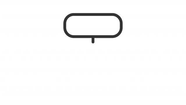 Animated flow chart line icon. Process diagram animation. Problem solving. Quality control. Data analytics. Loop HD video with alpha channel, transparent background. Outline motion graphic