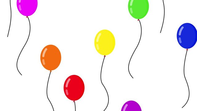 colorful balloon animation flying balloon 3d 4k inflatable balloon alpha blimp