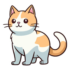 Obraz premium Whiskers and Wonders: Charming Burmese Cat Illustration