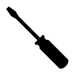 Illustration of a slotted head screwdriver. 
Repair icon.