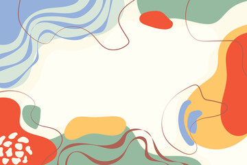 Flat design abstract illustration in bright colors