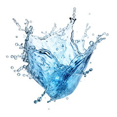 Water splash isolated on white background close up vector image generative AI.