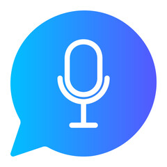 speech bubble gradient icon