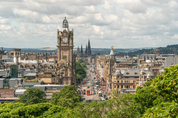Naklejka premium Edinburgh Scotland Skyline ,viewed from Calton Hill