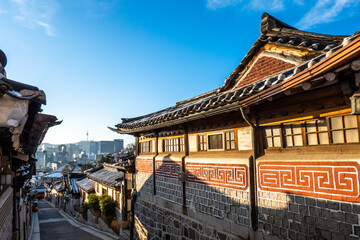 Bukchon Hanok Village, Korean traditional house in Seoul, South Korea