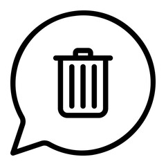 delete message line icon