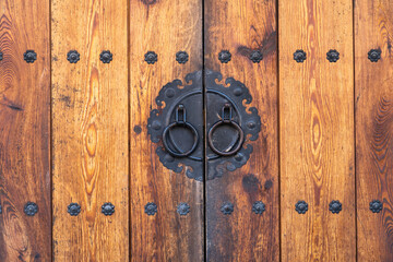 Traditional Korean wooden doors