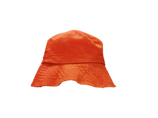 Orange bucket hat PNG transparent