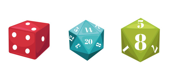Gaming cubes for playing games, rpg and board