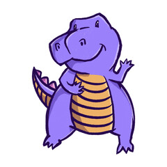 Cute dinosaur doodle sticker