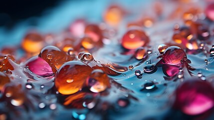colorful water drops