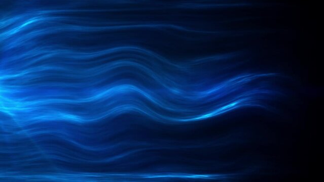 abstract blue waves background with lens flare effect, seamless loopable