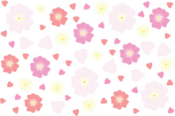 Illustration of the abstract pink flower on white background.