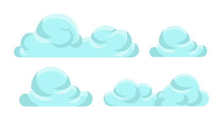 Fluffy clouds, cloudscape and nature landscape