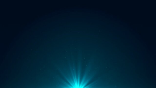 floating particles on dark background with blue lens flare effect, deep ocean concept, seamless loopable