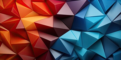 Abstract multicolor geometric triangle 3D background. Vector Illustration.