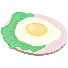 fried egg on a plate