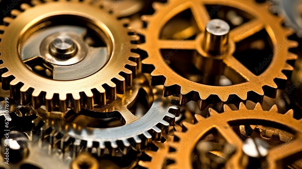 Poster background featuring engineering gears and machinery, showcasing the intricate and mechanical aspect