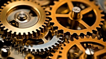 Background featuring engineering gears and machinery, showcasing the intricate and mechanical aspects of engineering. Generative Ai