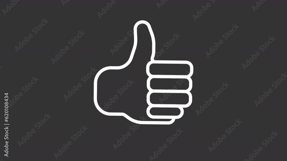 Poster Call to action white icons animation. Animated line cursor clicking. Social network. User interaction. Loop HD video with alpha channel, transparent background. Motion graphic design for night mode