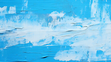Battered Wall, blue and White Paint