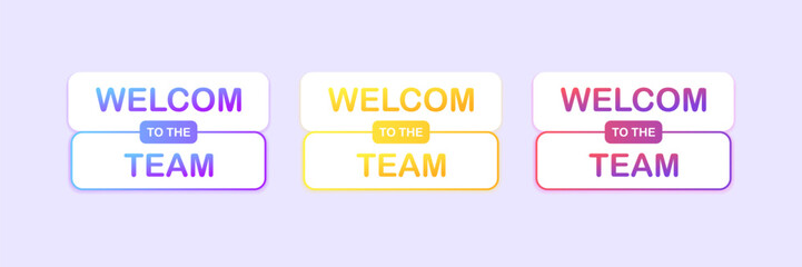 Welcome to the team. Flat, color, banner Welcome to the team, invitation to the team. Vector illustration.