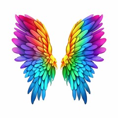 Fototapeta premium Angel Rainbow Wings 