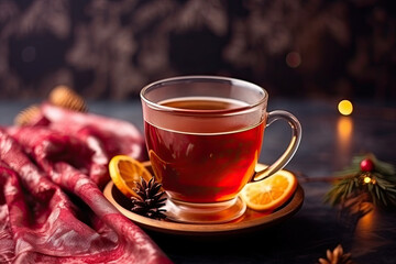 Fototapeta premium Cranberry Hot Toddy, food photography