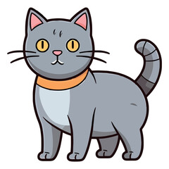 Purrfectly Illustrated: 2D Chartreux Cat Delight
