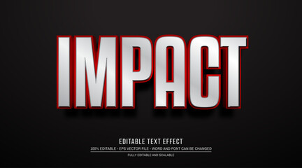Editable text effect power impact