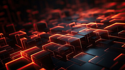 Obraz premium Futuristic digital data background. Can be used in the description of network abilities, technological processes, digital storages, science, education, etc.