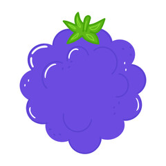 Blackberry character. Vector hand drawn cartoon kawaii character illustration icon. Isolated on white background. Blackberry character concept