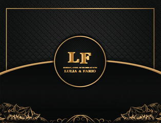 luxury Elegant wedding invitation design set