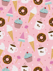 seamless pattern with sweets