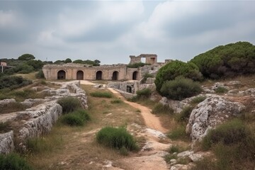 Fototapeta premium photo of the ruins of ancient fort