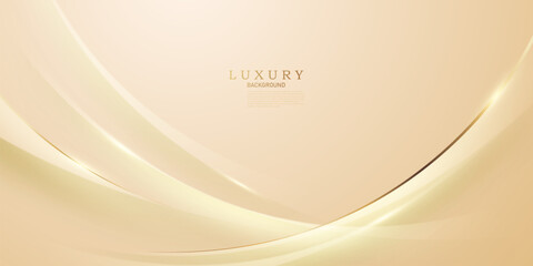 golden abstract background with luxury golden lines vector illustration