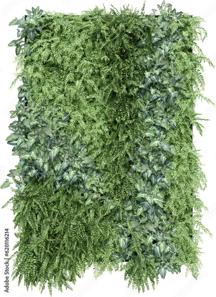 Aufkleber realistic vertical garden. 3d rendering of isolated objects.