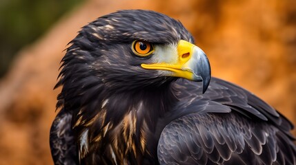 Obraz premium Close-up portrait of a Golden Eagle, Aquila chrysaetos