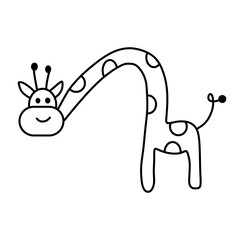 giraffe cartoon vector