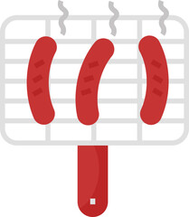 Grill cooking illustration