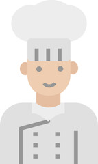 Chef cooking illustration