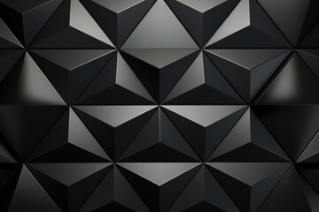  Triangular tile Wallpaper with 3D Black blocks