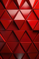 Fototapeta na wymiar Triangular tile Wallpaper with 3D Red blocks