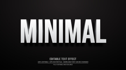 Editable text effect minimalist style