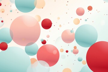  Minimalist Bubble Pattern Background, Generative AI